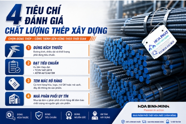 4 TIÊU CHÍ QUAN TRỌNG ĐỂ ĐÁNH GIÁ CHẤT LƯỢNG THÉP XÂY DỰNG